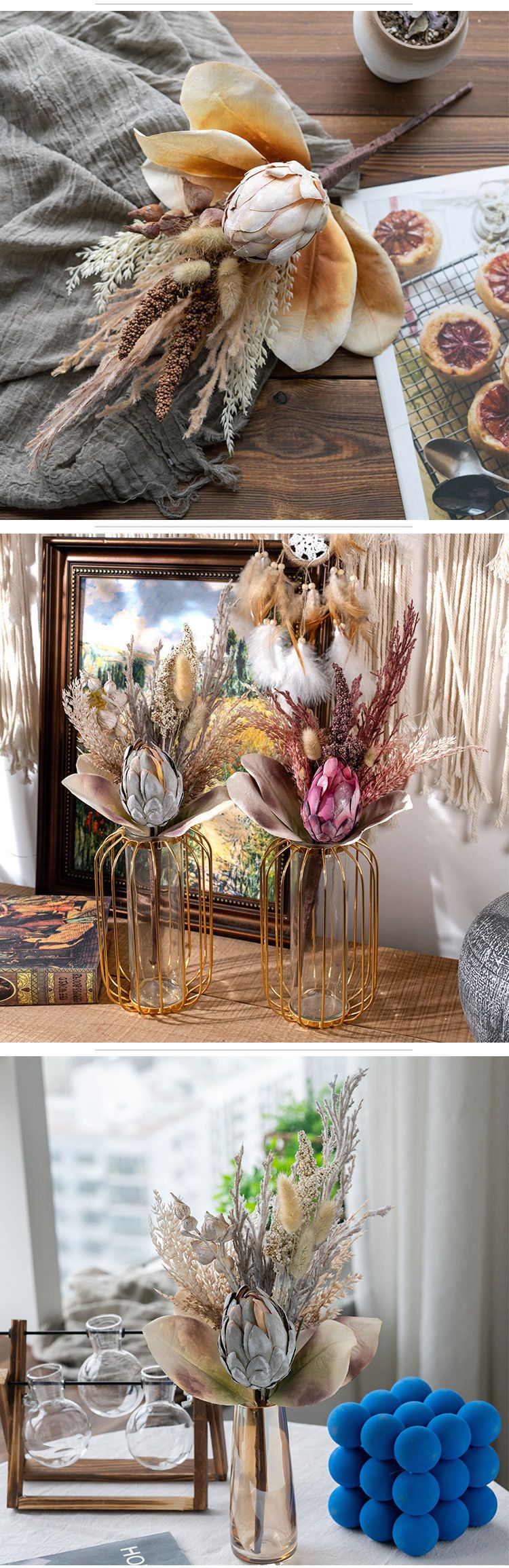 Rosvägg glädjefylld betydelse kejsarblomma handbokstav imitation blomma heminredning handbukett konstgjord blomma MW89108_voghion.com