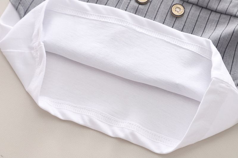 2024 Ny klänning Pojkar Babydräkt Kortärmad Tvådelat set, Spädbarns- och småbarnskläder, Sommar Koreansk_voghion.com