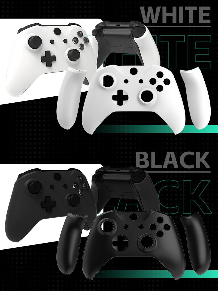 Beskyttelsesetui til Xbox One Slim Controller, X1 Slim Controller, øvre og nedre dæksel, galvaniseret skal, reparationsdele_voghion.com