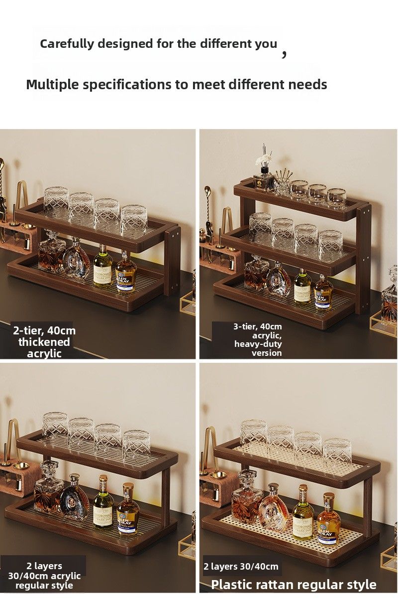 Home Multi-layer Desktop Simple Wine Glass Coffee Cup Table Tea Set Organizer Storage Rack_voghion.com