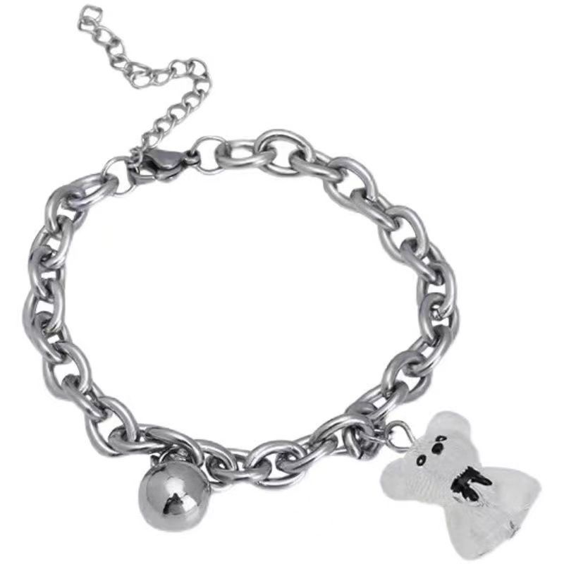 Transparentes 3D-Fliege-Bärenarmband für Frauen, Ins-Stil, minimalistischer Hip-Hop-Schmuck für beste Freunde, süßer cooler Schmuck, 2023, neu_voghion.com