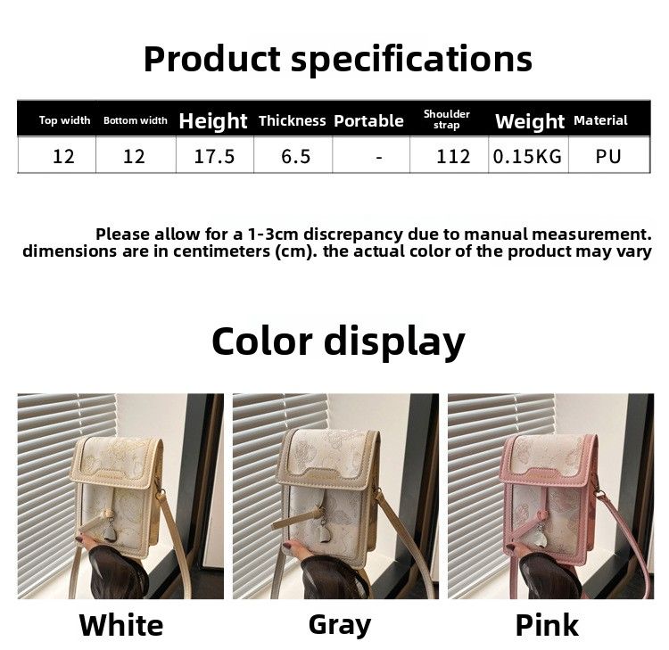 Casual Women's Bag Retro Small Square Bag Niche Embroidered Shoulder Mobile Phone Bag Oblique Span Bag_voghion.com