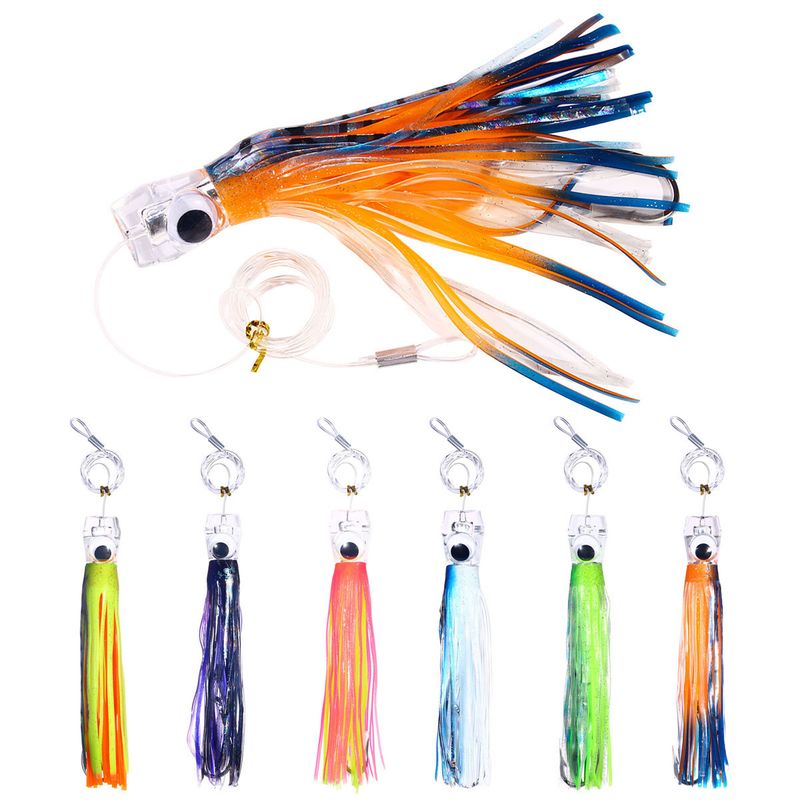 Trolling Soft 6 Colors 9inch Acrylic Octopus Bionic Boat Sea Fishing Lure Tuna Bait_voghion.com