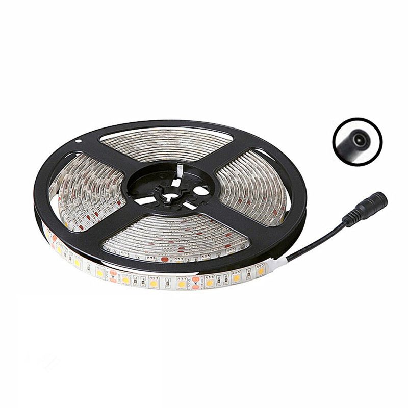 24 V 5 m LED-Lichtleiste SMD5050 LEDs, selbstklebende Rückseite, warmweiße Farbe, unter dem Schrank_voghion.com