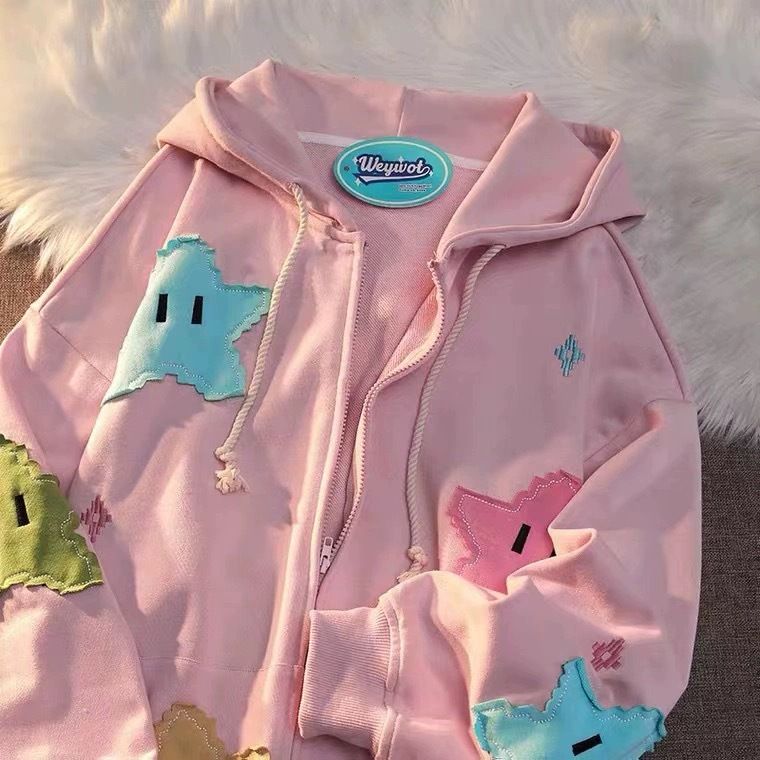 Felpa con cappuccio e giacca patchwork per ragazza dei cartoni animati Kuromi, nuovo arrivo_voghion.com
