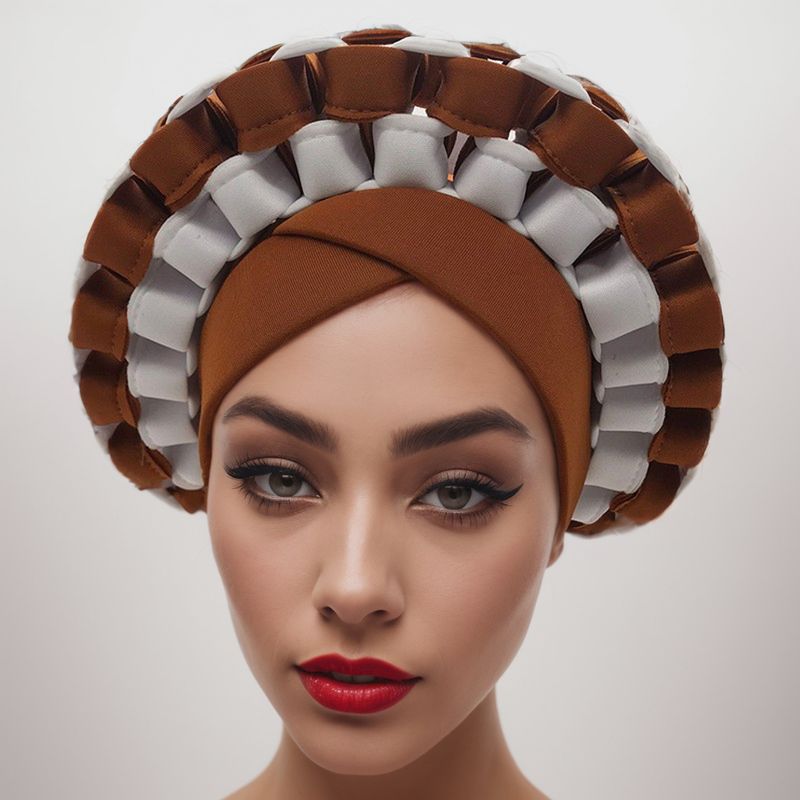 Muslim hat African Hood Cap adjustable color matching space layer African cap Auto Gele_voghion.com