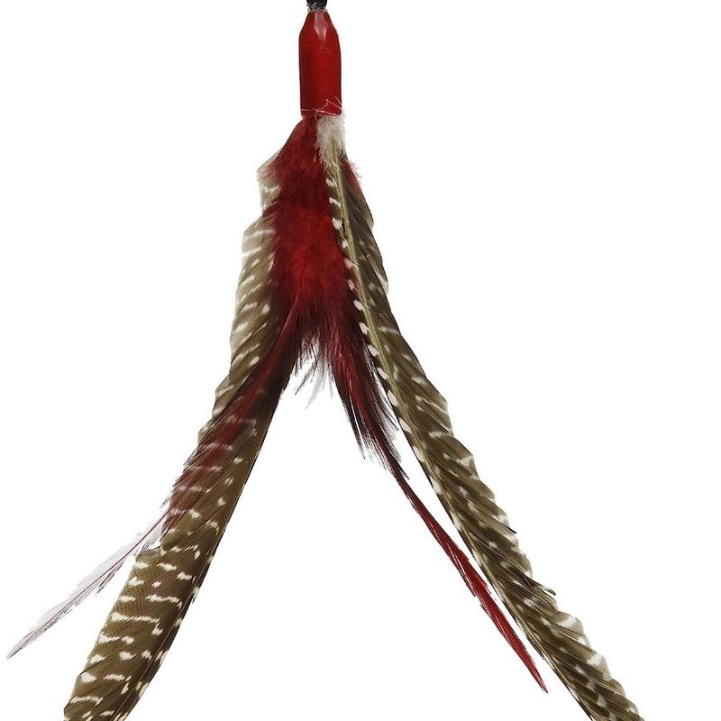 Varita de juguete para mascotas con plumas de pájaro volador, cabezal de repuesto para gatos, juguete masticable duradero_voghion.com