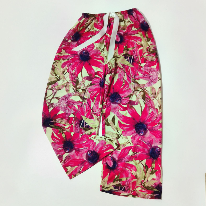 Pyjama aus Baumwolle und Seide für Damen in großen Größen, lockere Hose für Schwangere, reine Baumwolle, dünne, weite Sieben-Punkt-Einzelhose_voghion.com