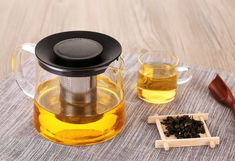 Service à thé en verre avec filtre en acier inoxydable – 600 ml/1 000 ml/1 500 ml, borosilicate résistant à la chaleur, style minimaliste moderne – Idéal pour le thé, le café et les cadeaux_voghion.com