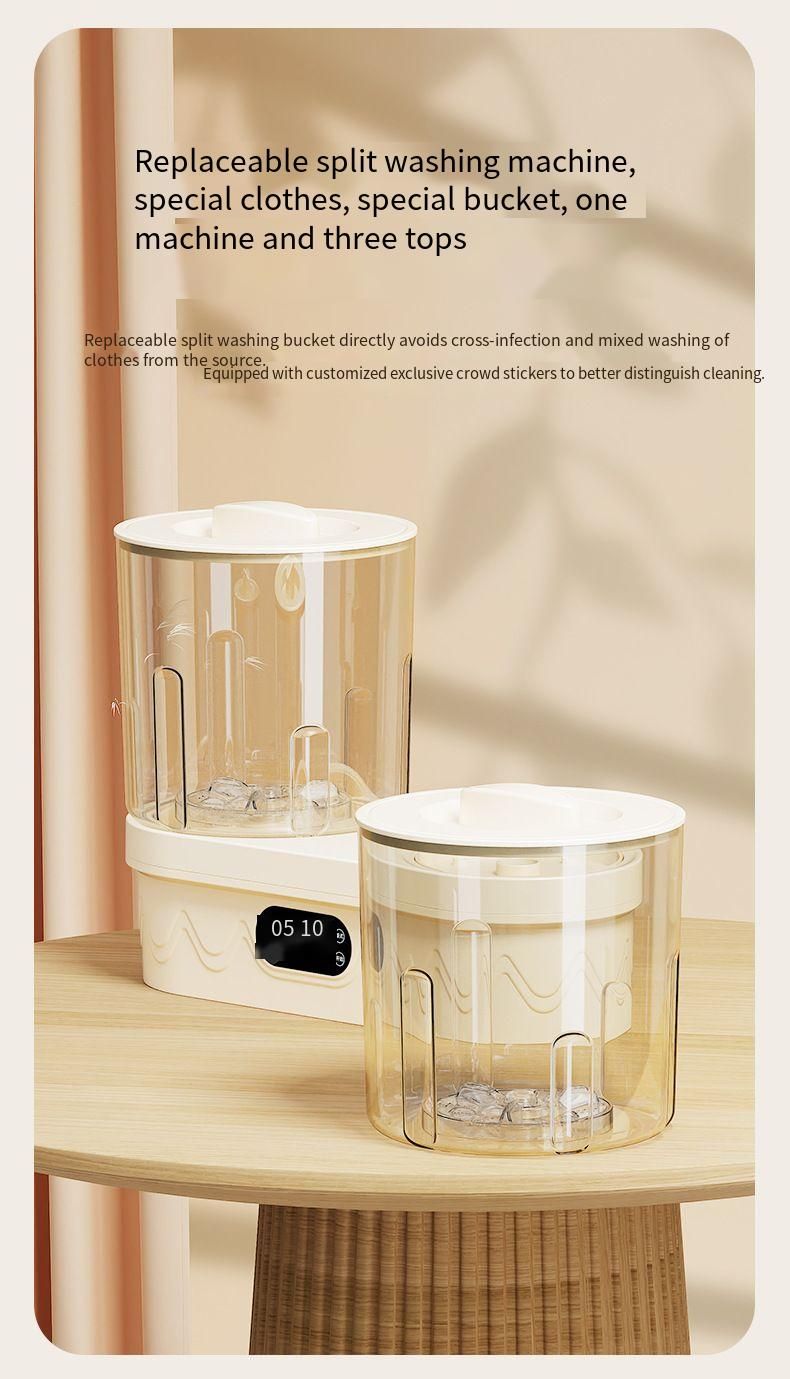 Mini lavatrice completamente automatica per calzini, biancheria intima e mutandine_voghion.com