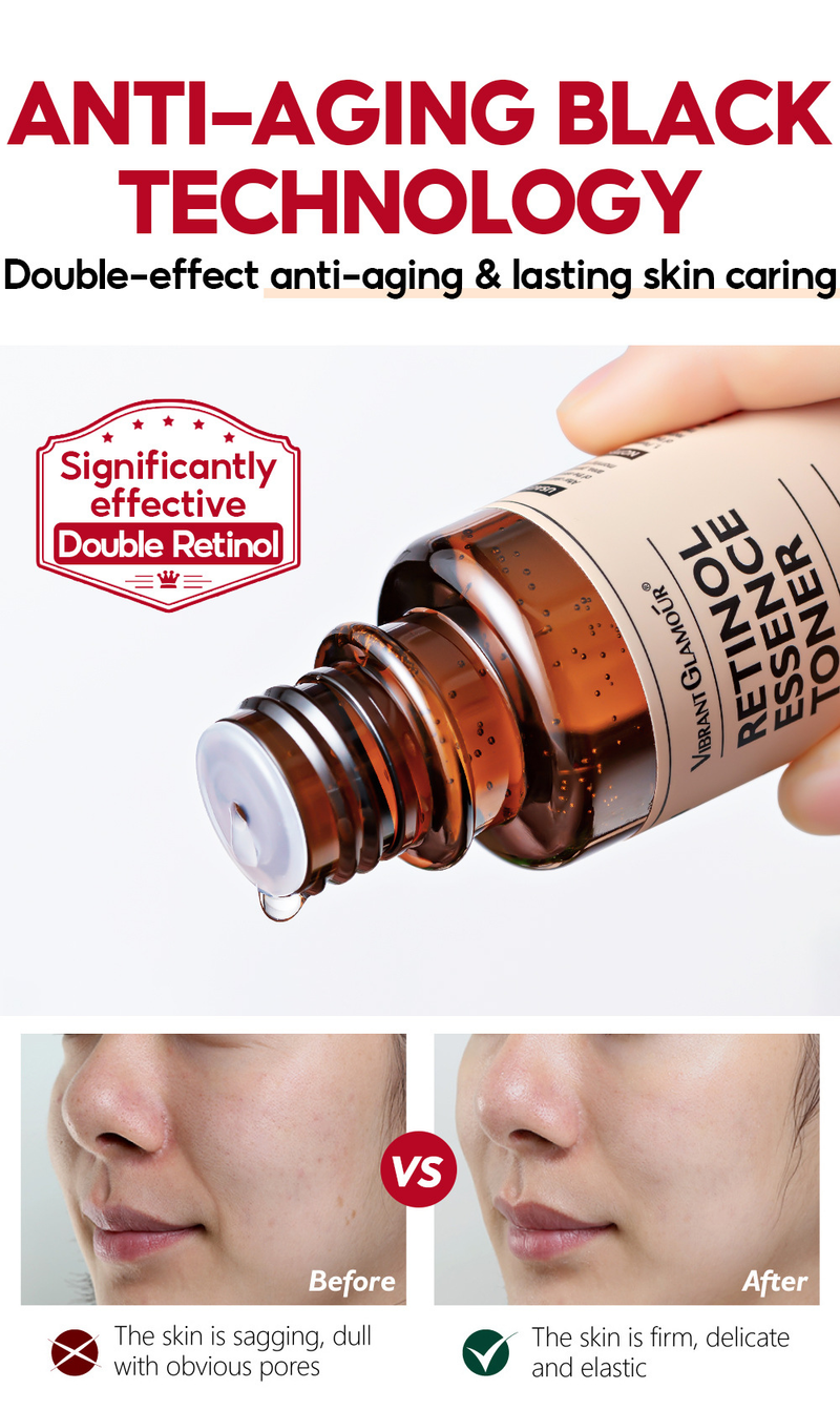 Cross Border VIBRANT GLAMOUR Retinol Toner Öregedésgátló Hidratáló Nikotinamid Bőrápolási Termékek_voghion.com