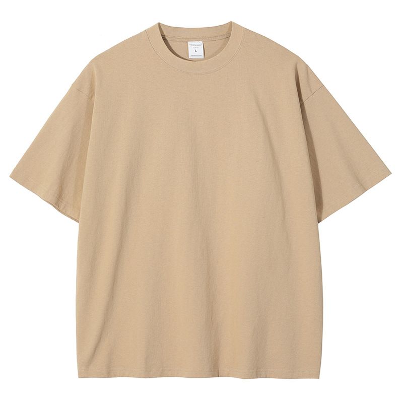 Unbeatable Quality 2025 Summer New Men's Trendy Brand Pure Coon Zero Shrinkage 310g High Qualiy Washed Shoulder Down Shor Sleeve_voghion.com