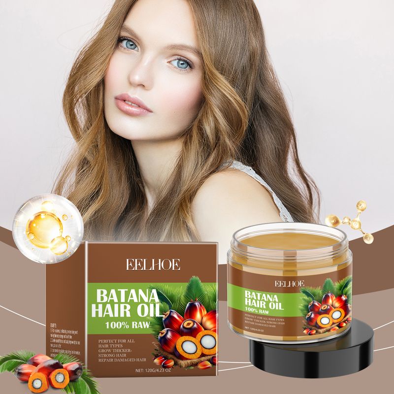 Batana-Haaröl, Anti-Spliss, dichtes Haar, Glättung, nährende Kopfhautstärkung, Keratin, Haarglättung, Vitamin E-Öl_voghion.com
