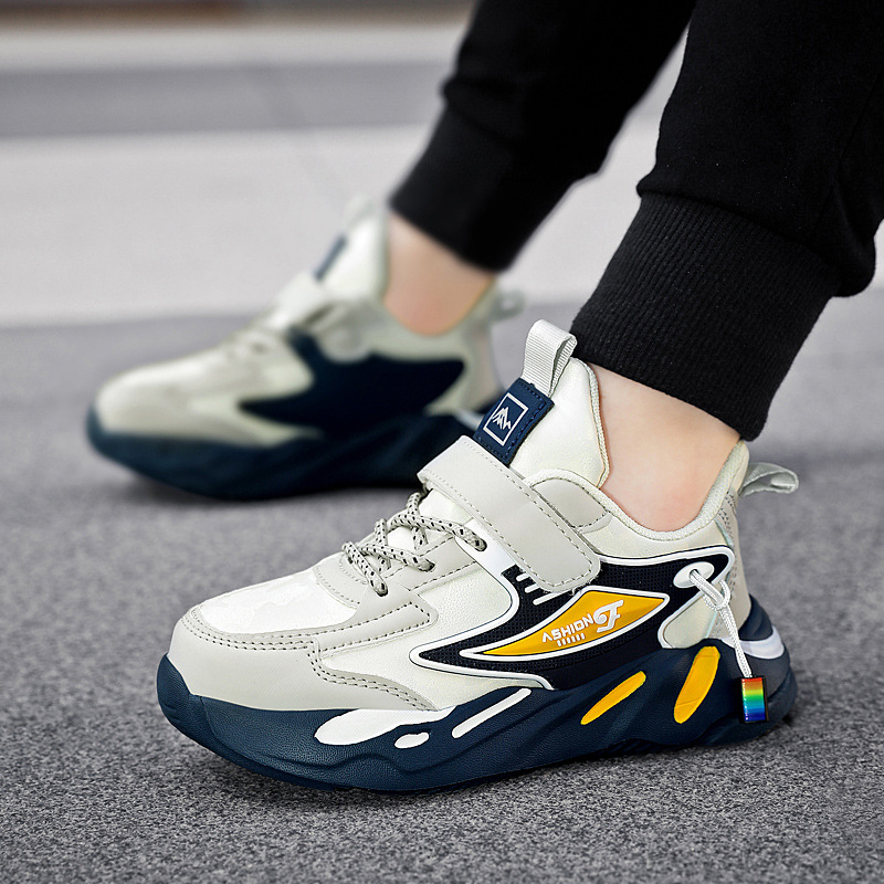 1879 Modello Autunno Inverno Bambini Grandi Sneakers in Pelle per Bambini Primavera Mesh Traspirante Scarpe da Corsa per Ragazzi_voghion.com