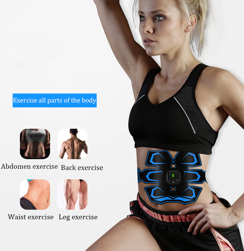 EMS Elektrischer intelligenter Muskelstimulator Fiess Trainer Bauchmuskeltraining Gewichtsverlust Aufkleber Körperabnehmen M 70% Rabatt_voghion.com