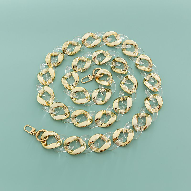 Großer, 4 cm x 3,3 cm, trendiger, rutschfester DIY-Kettenriemen aus exquisitem Harzacryl, breiter Schultergurt für Taschen_voghion.com