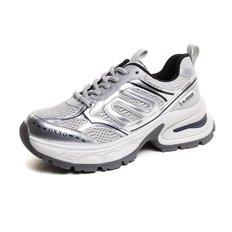 Europäische Echtem Leder Dicken Sohlen Papa Für Frauen 2025 Frühen Frühling Koreanische Version Vielseitig Atmungsaktiv Casual Mesh_voghion.com