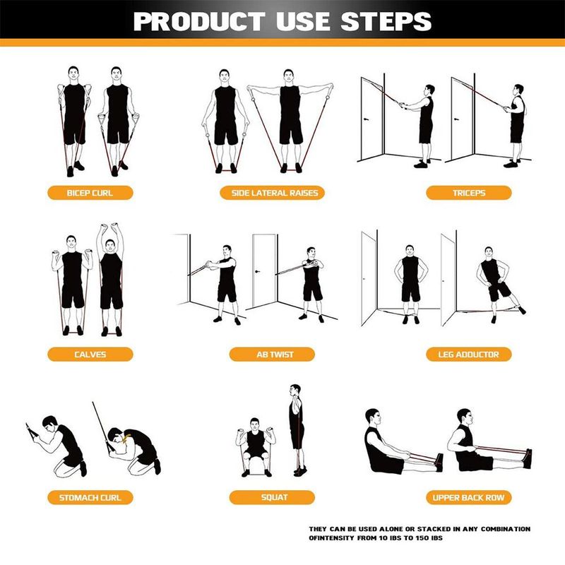 Resistance Set Bodybuilding Home Gym Equipment Professional Weight Training Fiess Elastic Rubber Bands Workout Expander_voghion.com