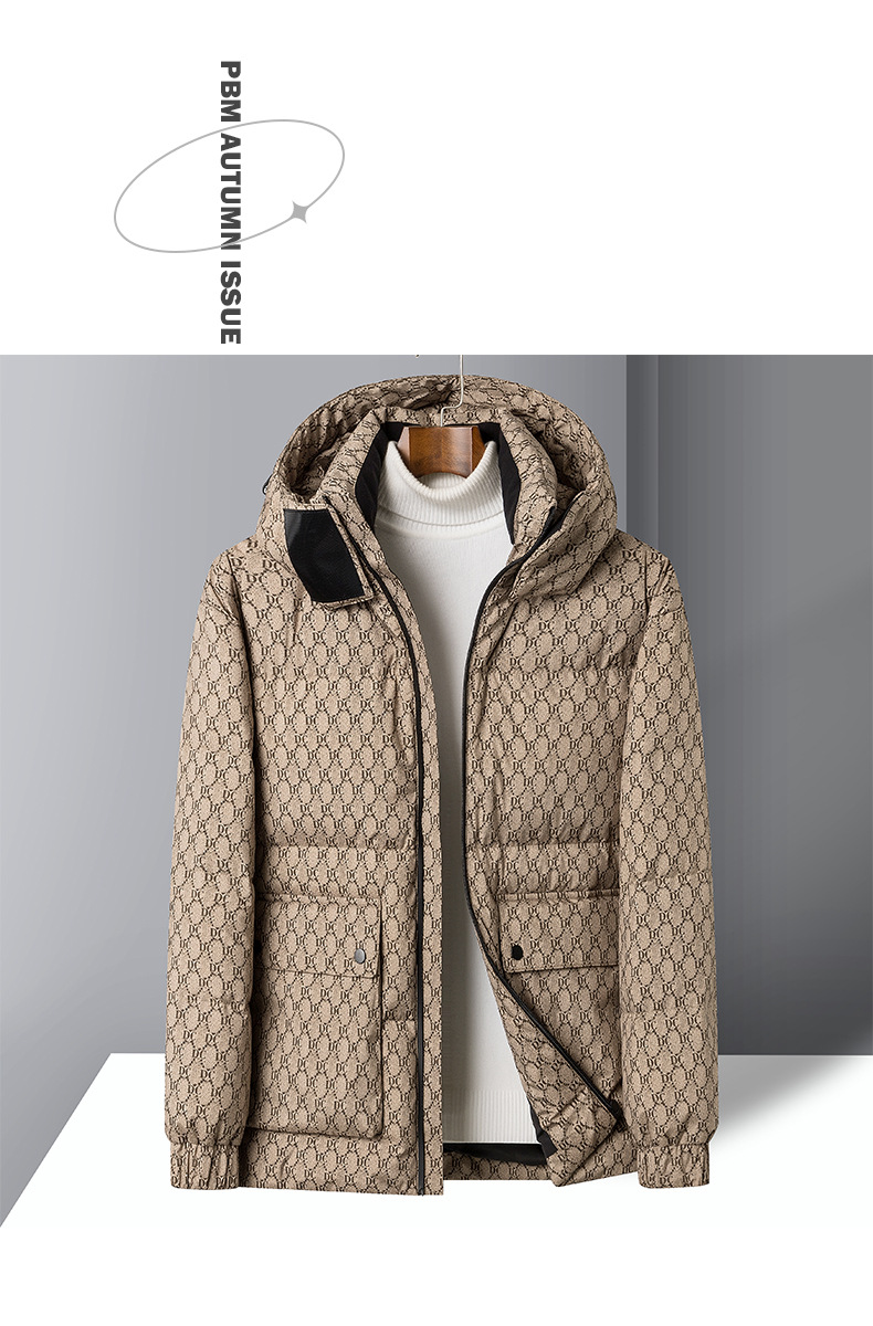 Piumino da uomo National Standard 90 Piumino invernale spesso e caldo con colletto in piedi con cappuccio Giacca in cotone oversize di marca alla moda_voghion.com