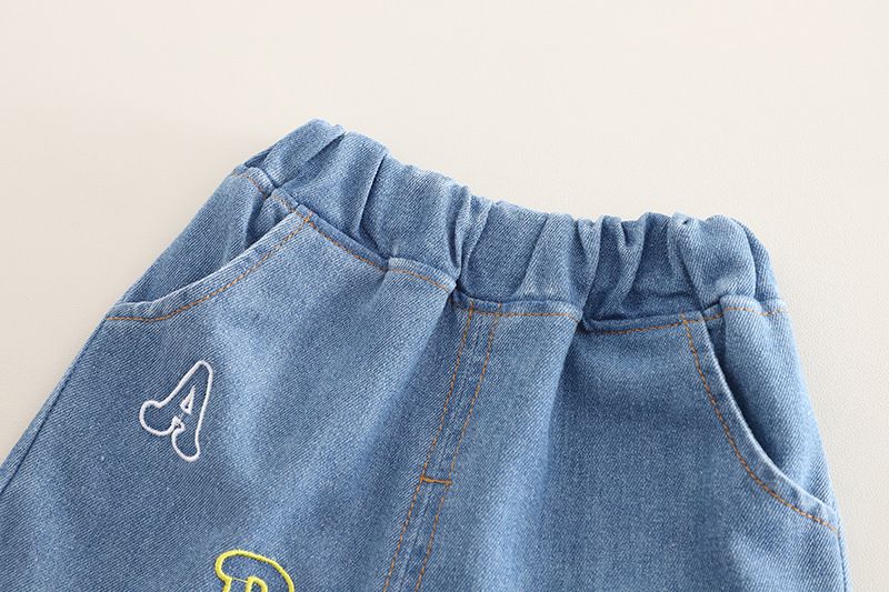 Ensemble deux pièces tendance pour enfants, manches courtes, motif arc-en-ciel, col rond, haut et short, pour garçons, été 2025_voghion.com