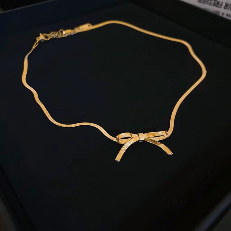 Arc simplu din oțel titan cu lanț individualizat din os de șarpe cu vânt rece, accesorii unice pentru colier nou pentru navetiști_voghion.com