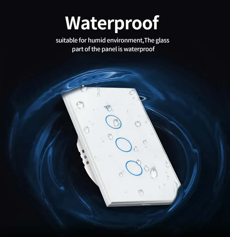 Interruttore Tuya US CE da 1/2/3/4 Gang WiFi Zigbee, senza neutro/filo, pulsante a parete per il controllo della luce LED, funzione vocale intelligente con Alexa_voghion.com