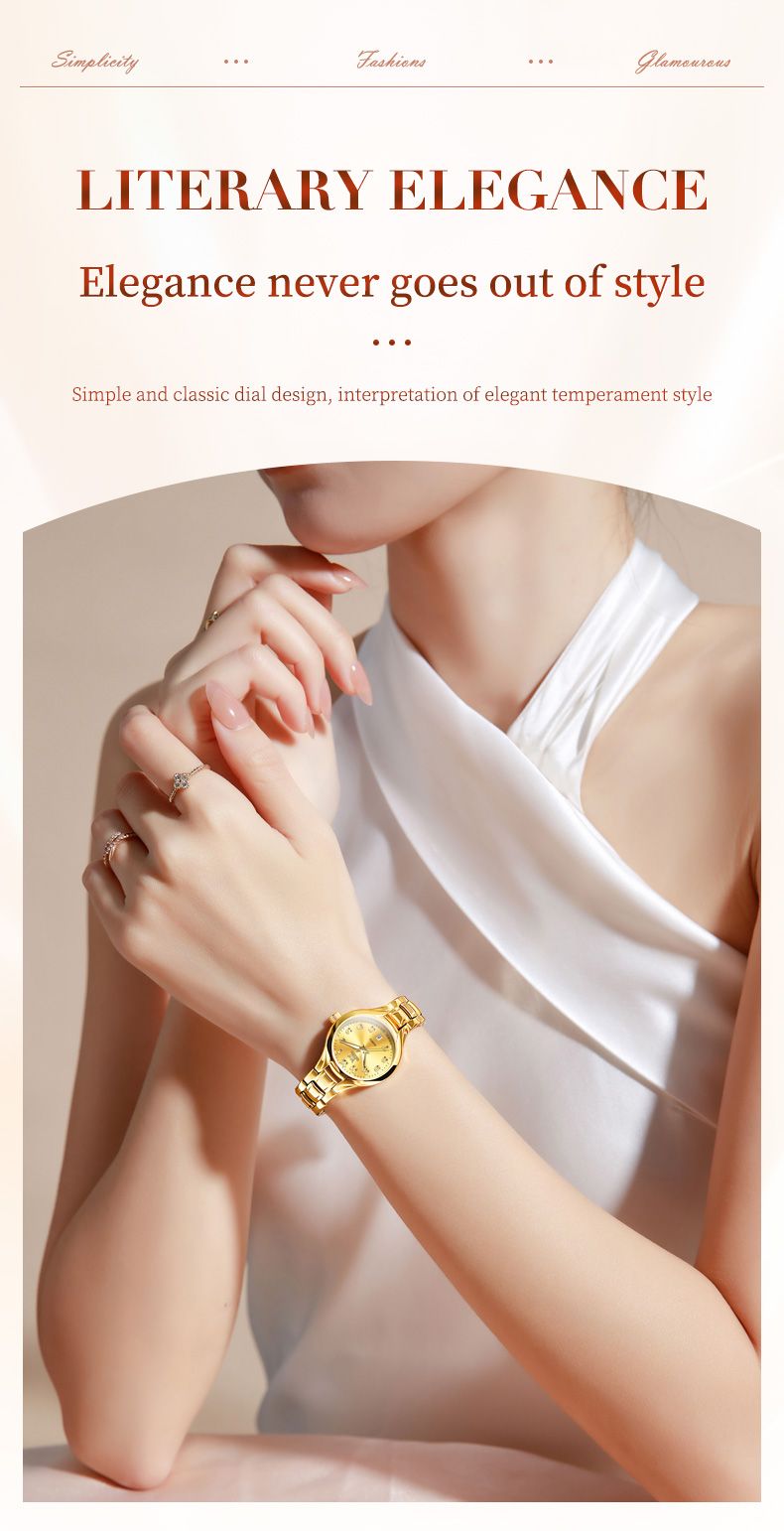 OLEVS 3650 Orologio da donna elegante, orologio al quarzo di lusso, orologio da donna con bracciale, automatico, luminoso, impermeabile e digitale, con data_voghion.com