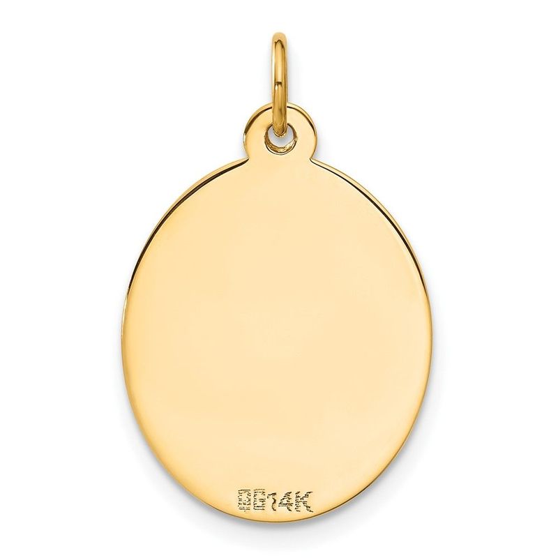 14K Polished Engraveable Disc And Key Charm_voghion.com