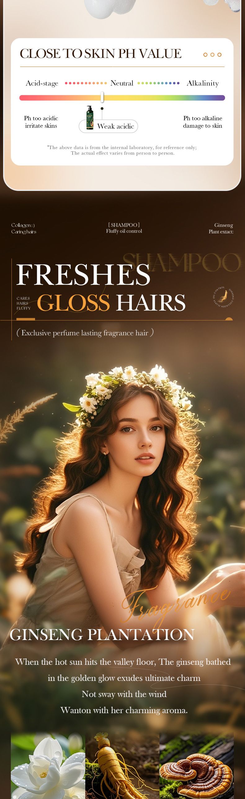 Ginseng Collagen 500ml Fluffy Oil Control Cleansing Shampoo Skin Care Products_voghion.com