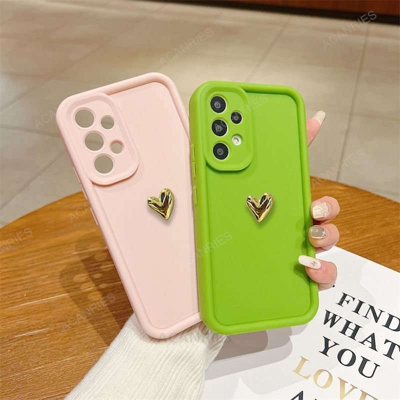 Samsung Galaxy A72 A52 4G 5G A32 A52s A73 A53 A33 A23 A13 elegantne 3D kuldne südamekujuline silikoonümbris tagakaanele A 72 52 32_voghion.com