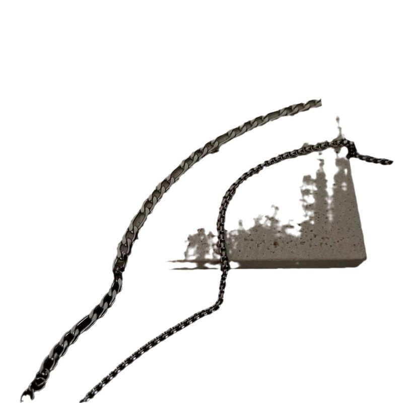 Ins Style Simple Double Layer Stacked Niche Non-Fading Chain Bracelet For Men Cool Versatile Hip-Hop Wristband_voghion.com