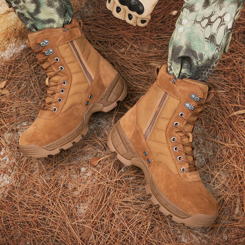 Combat Boots For Men, Outdoor Hiking And Mountaineering Boots For Men, Tactical Boots For Men, High Top Desert Boots For Men, Field Boots For Men_voghion.com