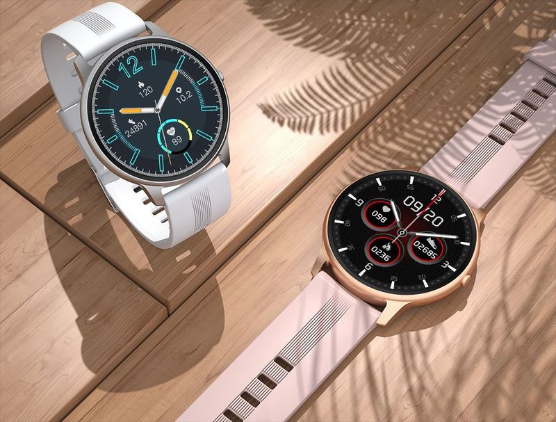 Smartwatch con cardiofrequenzimetro, monitoraggio dell'ossigeno nel sangue e della pressione sanguigna, connettività Bluetooth, touch screen, modalità multi-sport_voghion.com