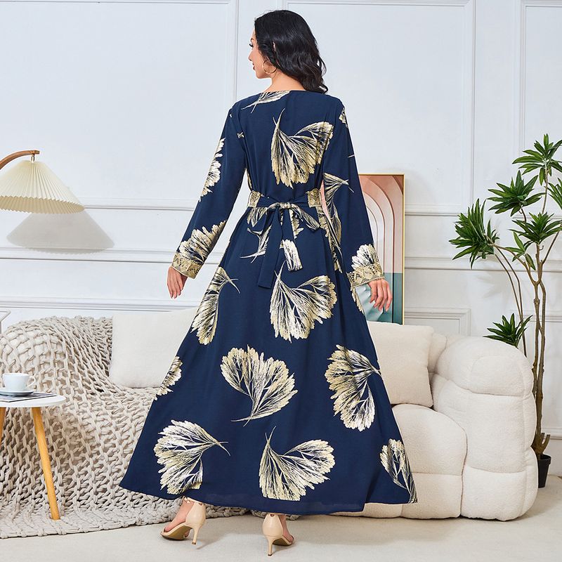 Summer New Muslim Women's Clothing Fashion Hot Stamped Flower Prayer Robe Dress For Women_voghion.com