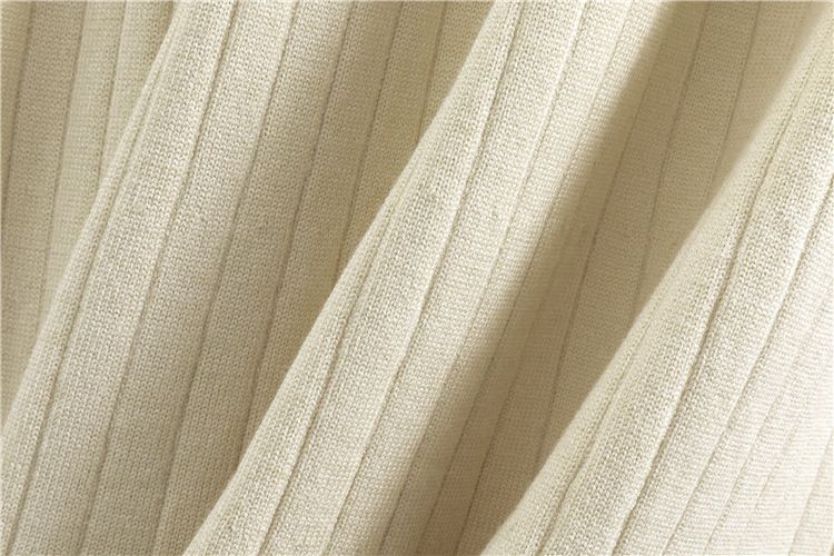 Gonna di media lunghezza in maglia con risvolto di alta qualità per abbigliamento femminile, per donna, elegante e sottile, stile primaverile e autunnale_voghion.com