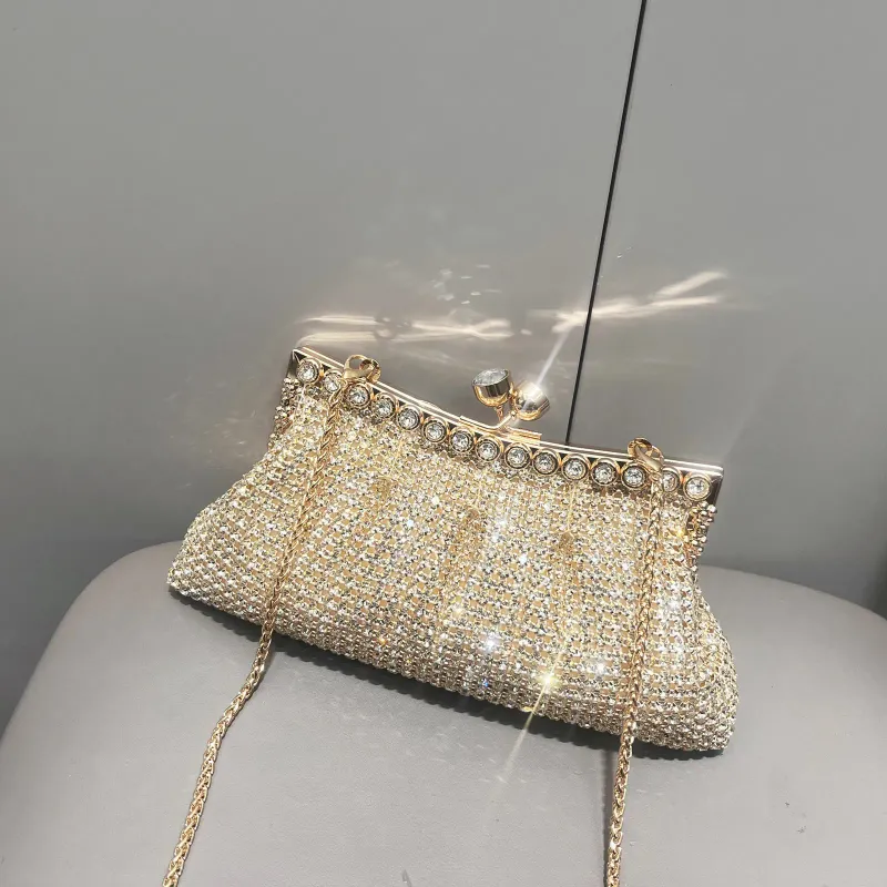 Henkel Strass Abend Clutch Tasche Geldbörse und Handtasche funkelnde Kristall Schulter 250314l_voghion.com
