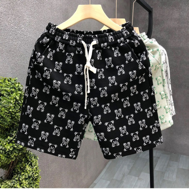 Fünf-Viertel-Shorts für Herren, Sommer, neue Mode, gehobene Eisseide, Heimhose, lässige Sporthose, vielseitige Herren-Beachwear_voghion.com