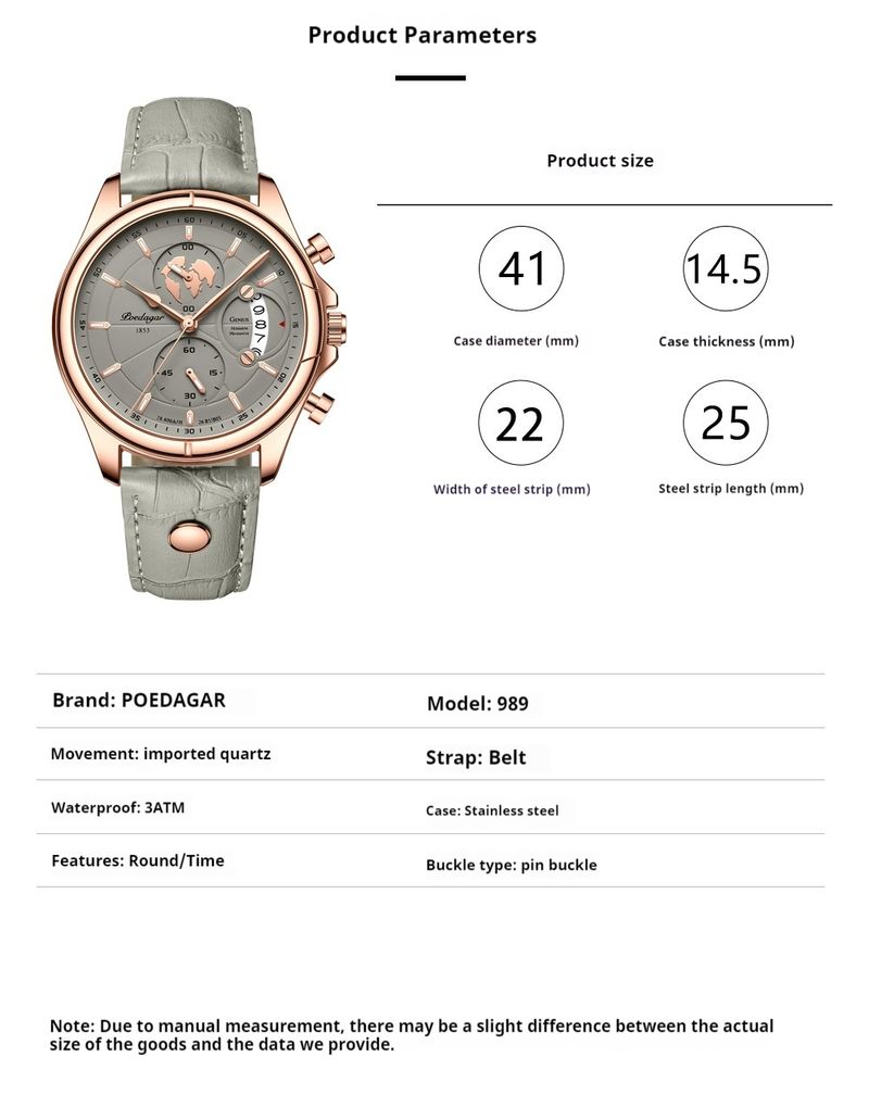 Multi functional waterproof men's watch sports quartz watch_voghion.com