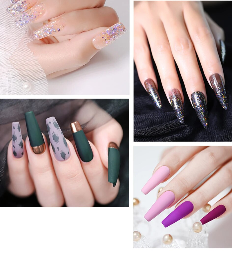 Arte Clavo Clear Medium Long Almond Nail Tips Kit Μαλακό Gel Συμβουλές Πλήρους κάλυψης Soak Off Nail Extension Gel Tips False Press on Nails_voghion.com