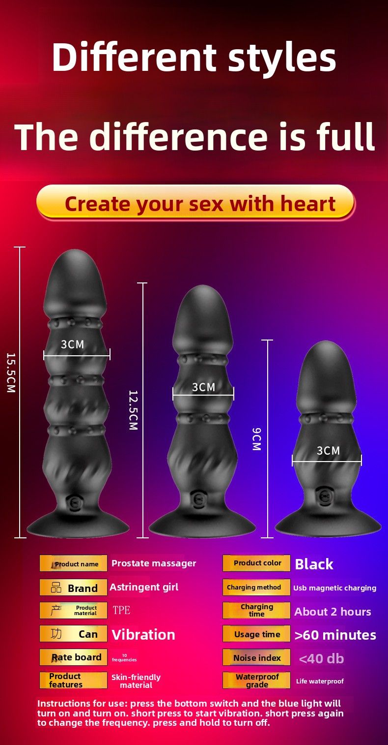 Plug anale da giardino con telecomando, vibratore per la prostata, masturbatore maschile e femminile, prodotti sessuali per adulti_voghion.com