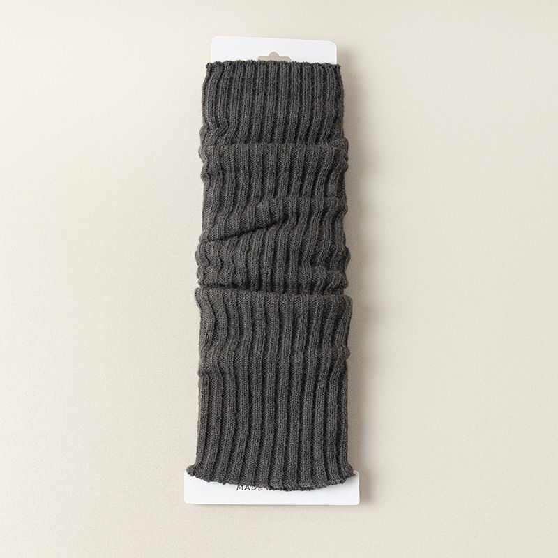 24 Herbst-Winter-neue warme Fleece koreanischen Stil faul Doppelnadel lässig lange Tube Wadensocken Beinlinge_voghion.com