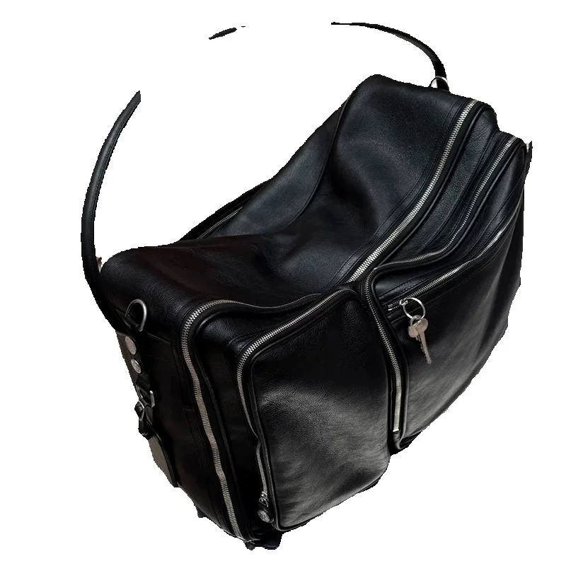 Fall/Winter 2025 New Versatile Leather Zipper Handbag Multi-Pocket Shoulder Bag For Women's_voghion.com