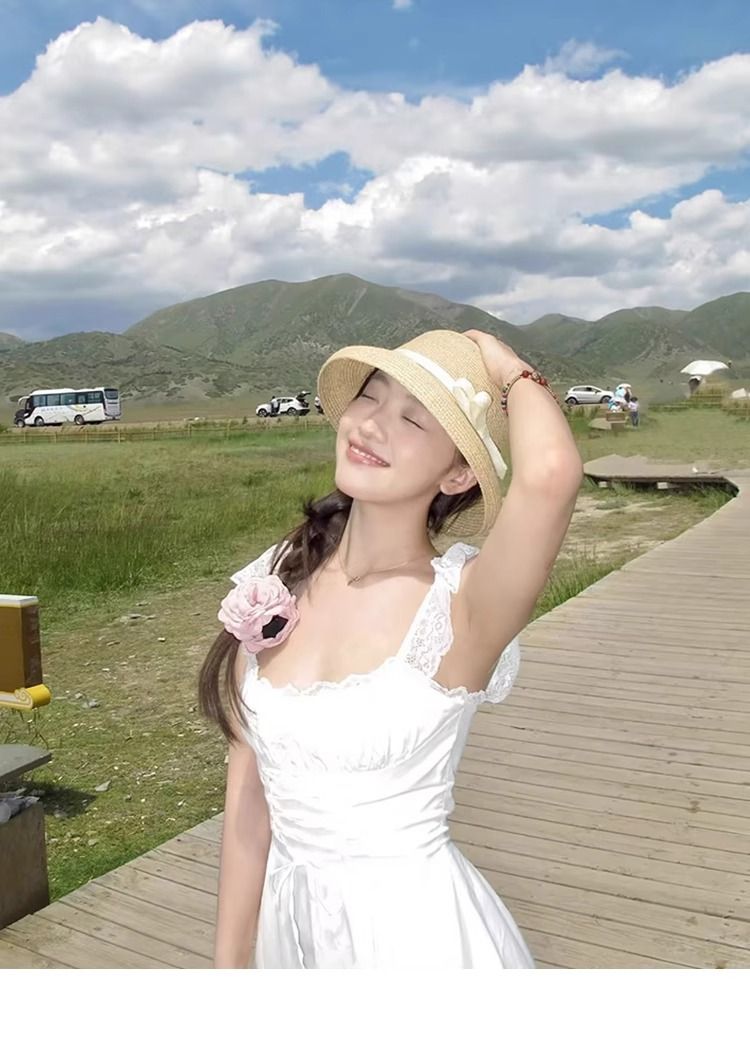 Rattan Branch Tree Style Hepburn Style Summer French Beach Vacation Fisherman Sunshade Sunscreen Straw Hat_voghion.com