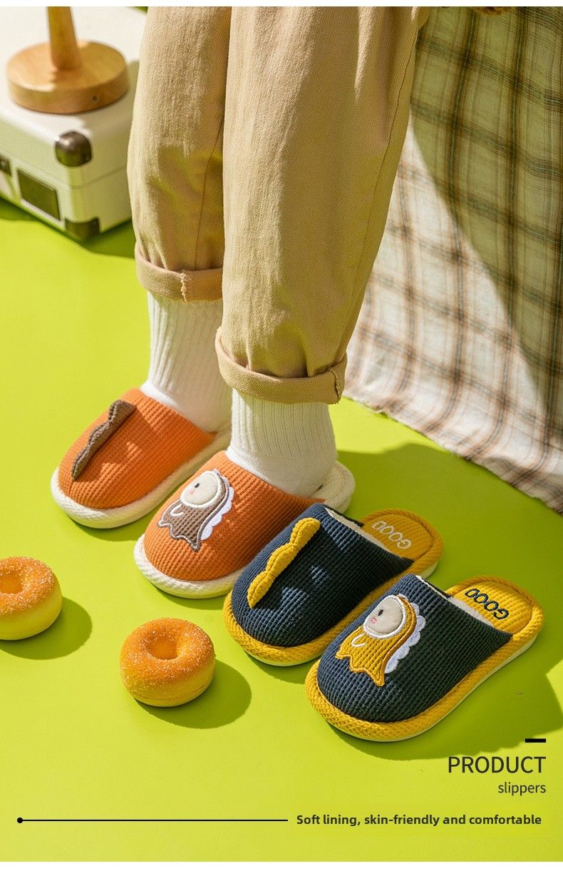 Pantofole in cotone per bambini, invernali, per ragazze, per la casa, al chiuso, carine, in cotone, antiscivolo, calde, per genitori e figli_voghion.com