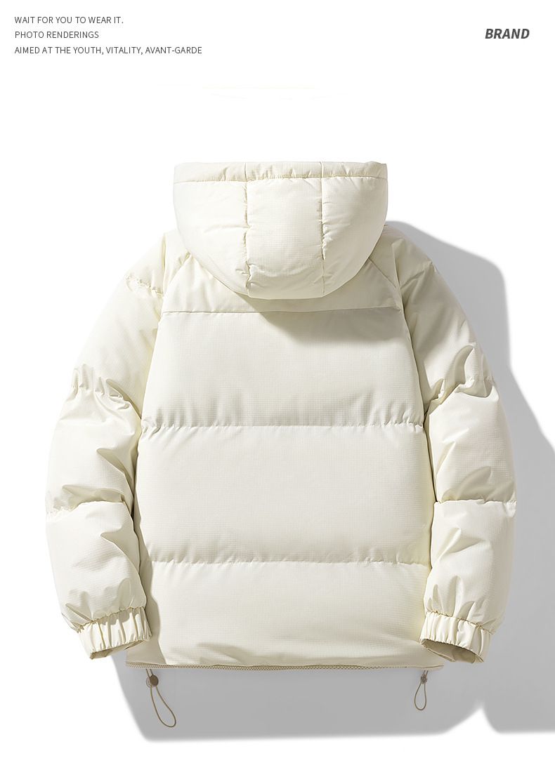 Piumino oversize con cappuccio – 550FP 80% piumino d'anatra bianco, antivento e anti-pilling (M-8XL)_voghion.com