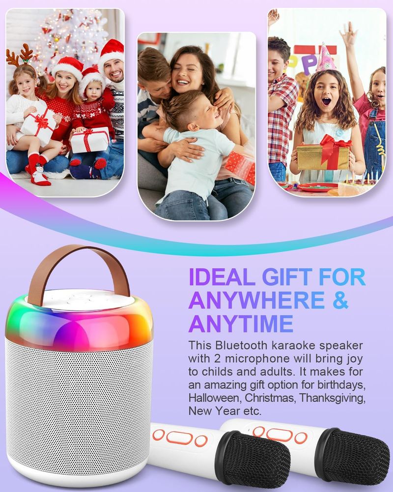 Mini Karaoke Machine Toy For Kids & Adult, 3-12 Years Old Girls Christmas Birthday Karaoke Toys Gifts For Boys Girls Party Favors Supplies_voghion.com