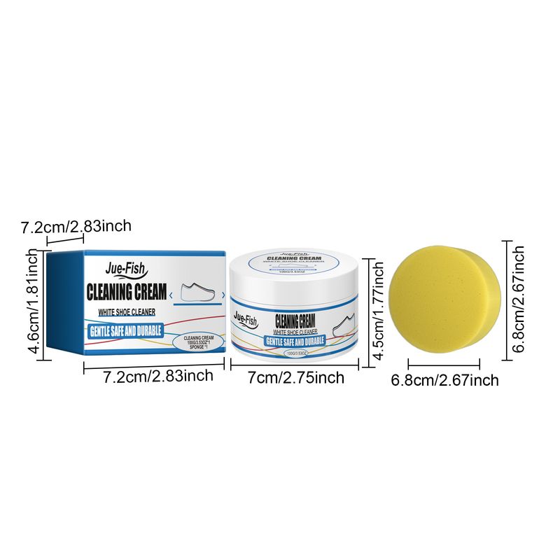 Jue-Fish 2 buc/set Cremă de curățare, pantofi sport alb Decontaminare Alb strălucitor Agent de curățare multifuncțional galben de curățare_voghion.com