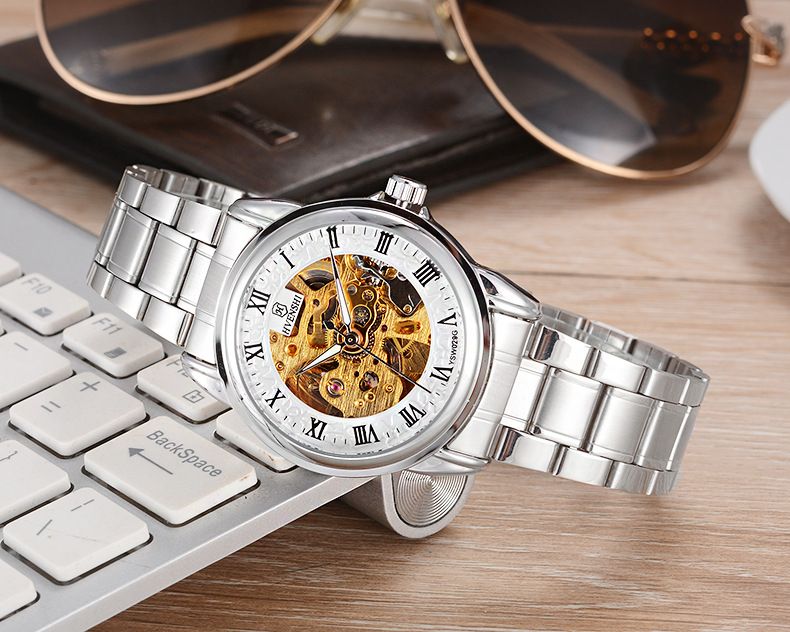 New Fashion Trend Men's Double sided Hollow Fully Automatic Mechanical Watch_voghion.com