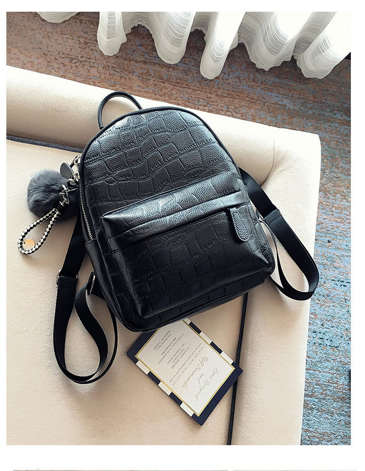 Mini Women PU Leather Cute Small Backpack Female White Back Pack Black Backpacks For Teen Girls Fashion_voghion.com