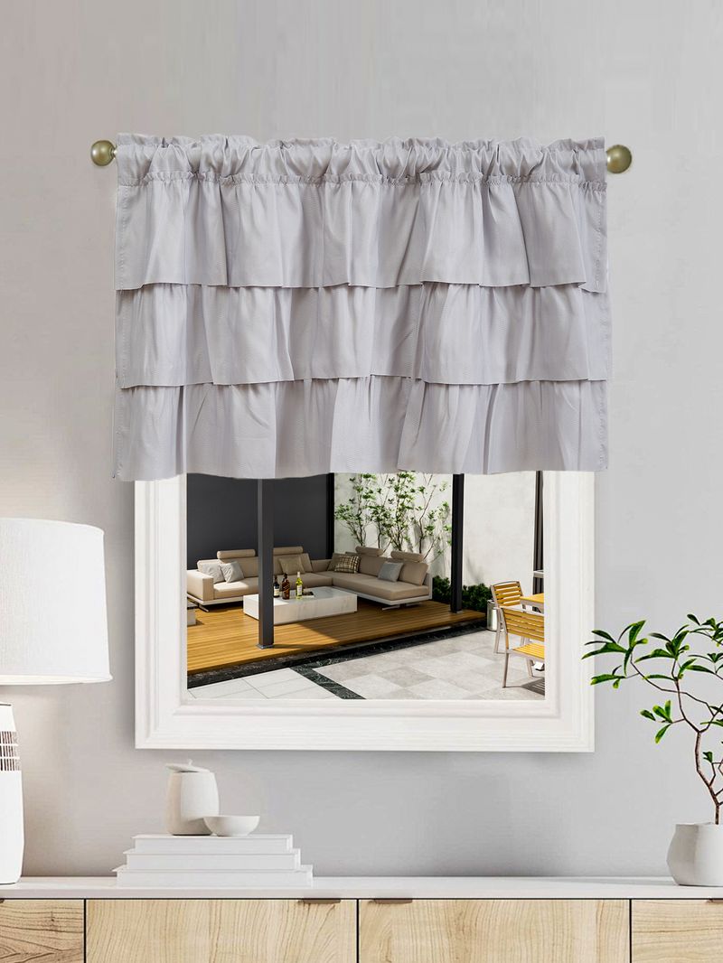 Cortinas semitransparentes modernas – cortinas de poliéster com babados para sala de estar (forro 100% blackout opcional, sem necessidade de furação, branco/prata/verde)_voghion.com